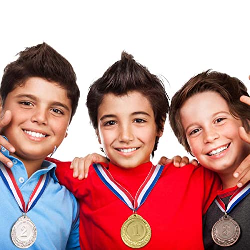 Médaille de Métal,3 pcs Or Argent Bronze Médailles pour Enfants Médailles Olympiques Médaille Récompensant avec Cordon… - Image 6