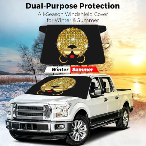 Funda protectora para parabrisas evita escarcha y protector de nieve con lunares para coche 7