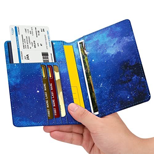 Image of FINTIE Passport Holder, Slim Travel Wallet RFID Blocking Card Case Cover Passport Cover Protector Essentials with Credit Card Slots for Women /Men | Slim
