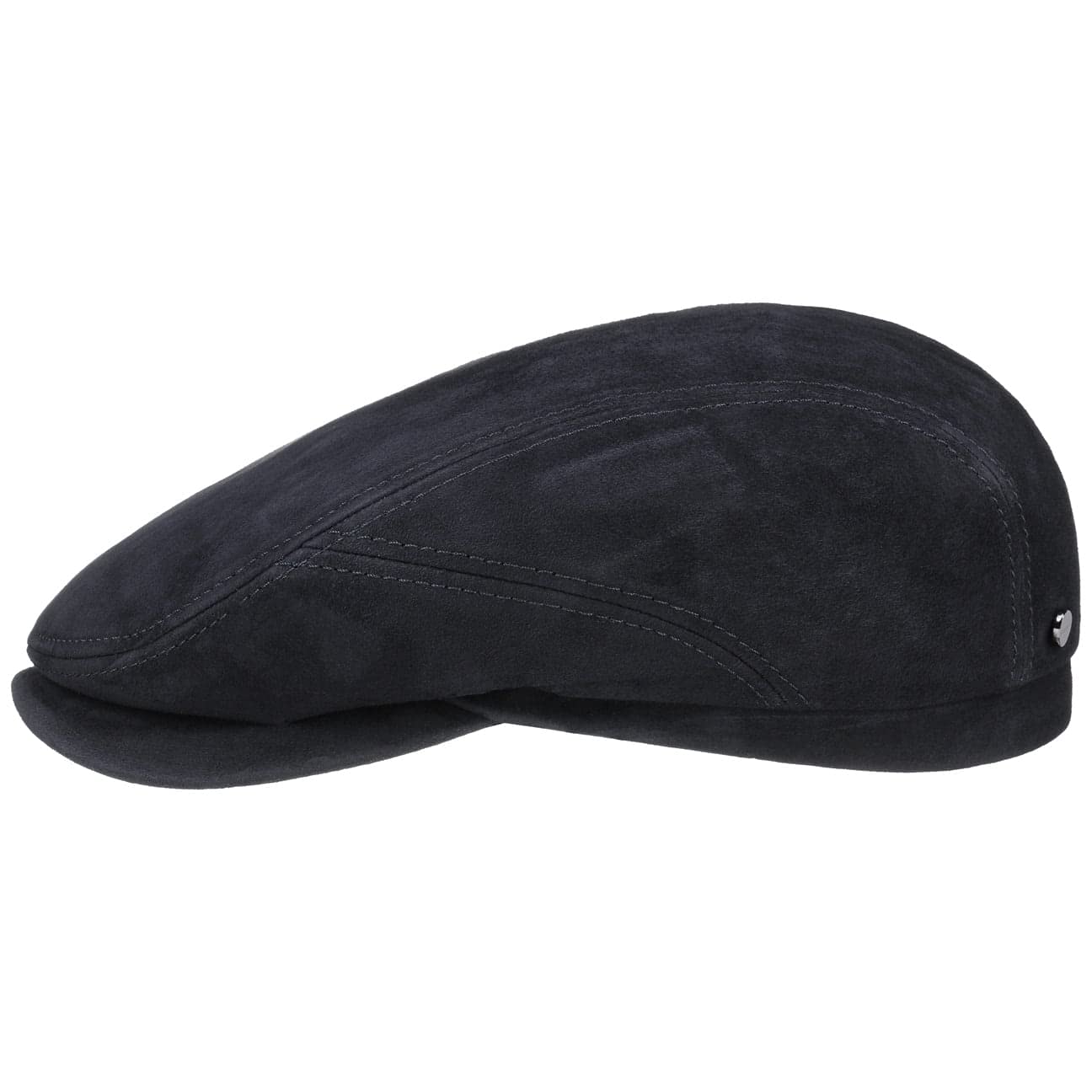 Stetson Navy Goat Suede Flat Cap By