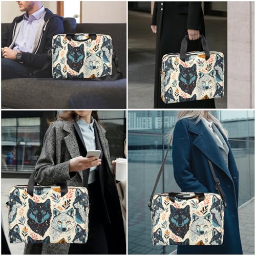 Bolso para laptop 15.6-16 pulgadas con diseño de lobo miniatura 2