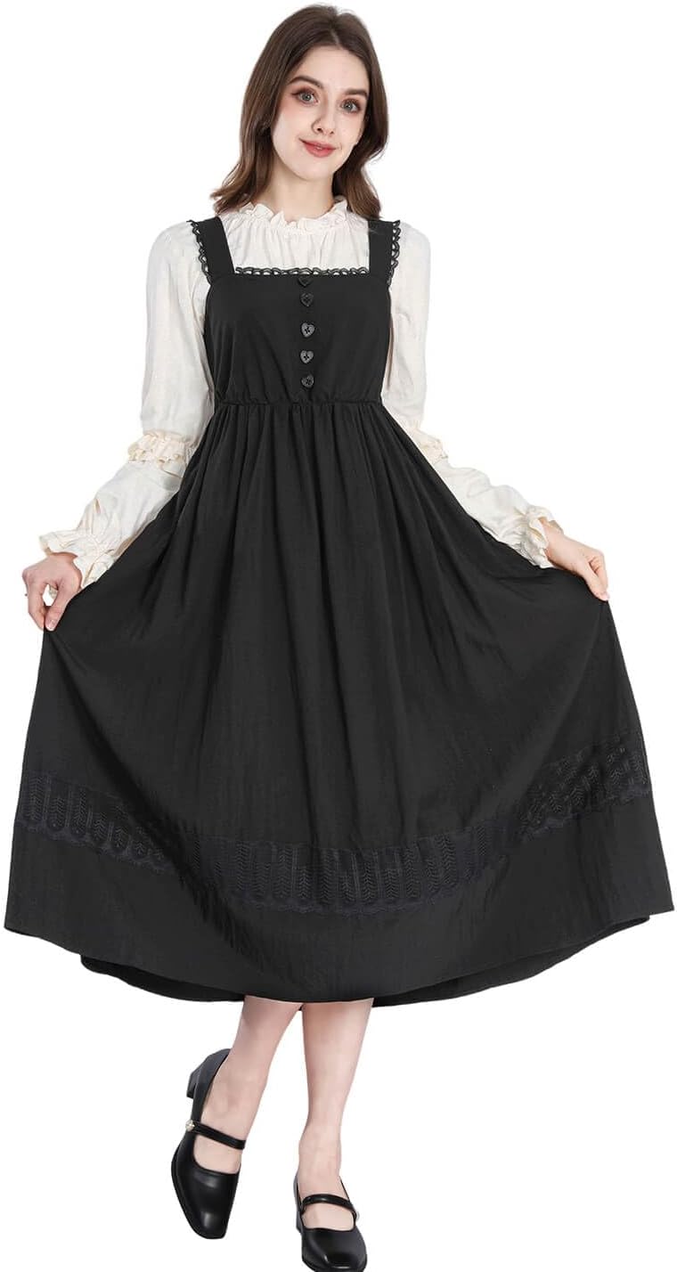 Nuoqi Women Victorian Dress Costume 1800s Edwardian Dress 2-Piece Victorian Top with Dress - Image 6
