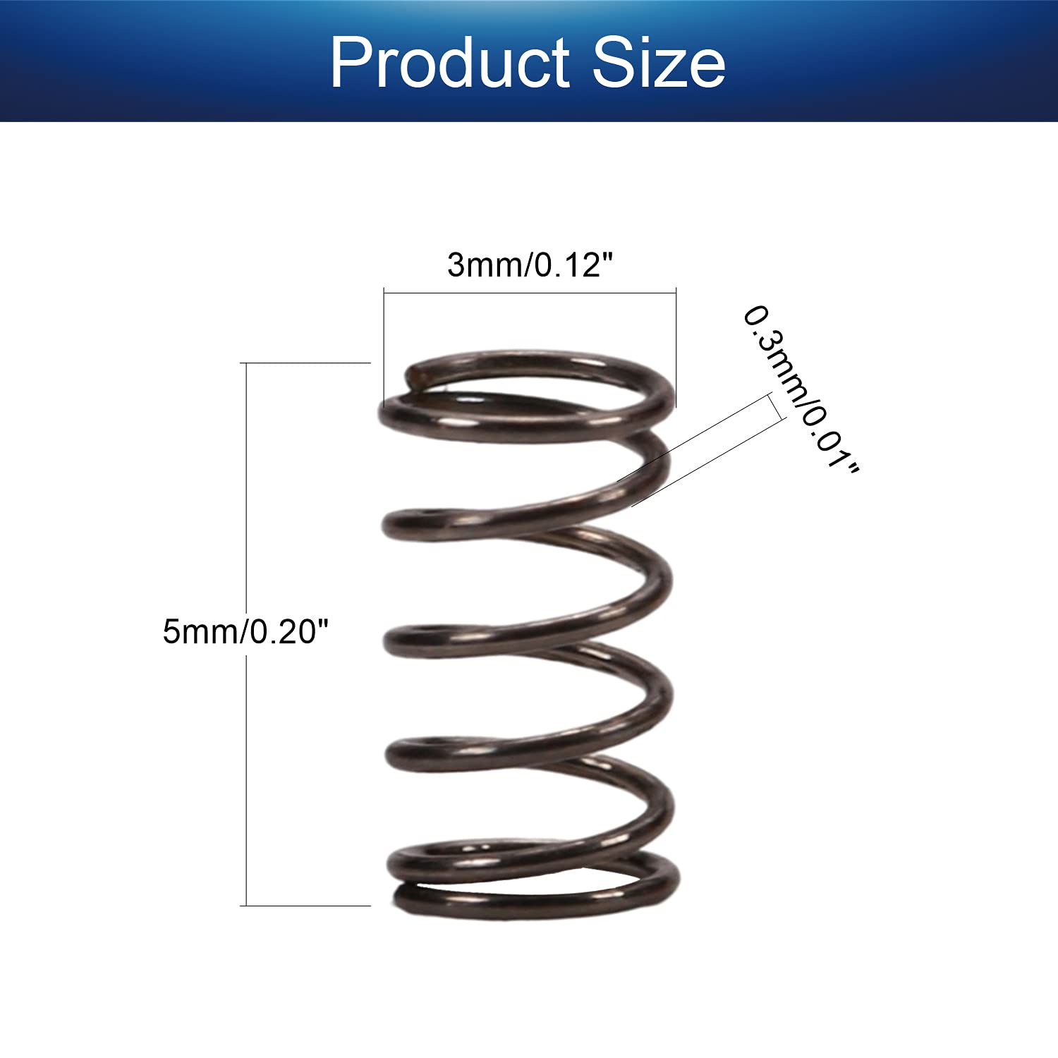 MroMax Lot De 3 Ressorts De Tension En Acier Inoxydable