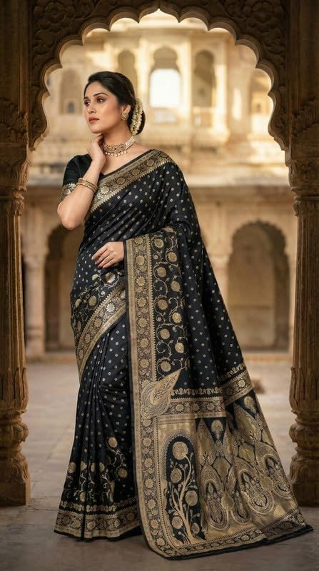 Image of Yashika Women's Art Silk Saree with Blouse Piece for Traditional Ethnic Wear Sari