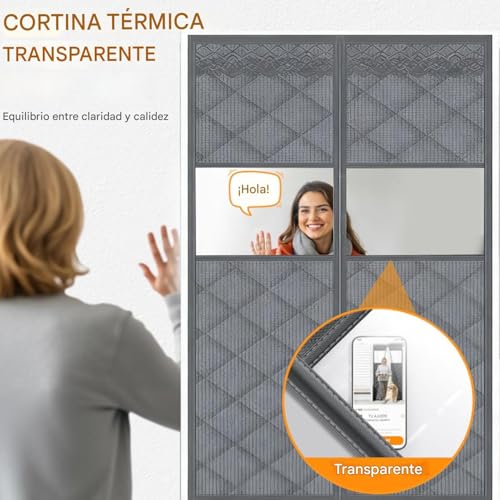 Housse de porte pour l'hiver imperméable avec fenêtre transparente