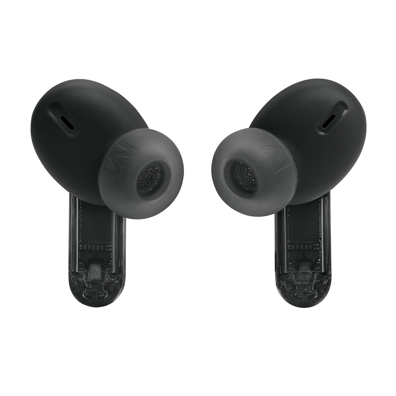 JBL Tune Beam Ghost 2, Bezprzewodowe Słuchawki Douszne, Black Ghost | Bluetooth z Redukcją Szumów i 48 H Odtwarzania na Baterii, Wodoodporne IP54, z Wielopunktowym Złączem i Zamkniętą Konstrukcją