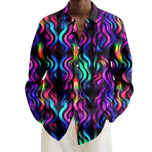 Camisa brillante para hombre de los años 70 y 80, disfraz de Nochevieja para hombre, con lentejuelas, hippie, discoteca, Nochevieja, camisa de fiesta, glamuroso, carnaval, disfraz, festival musical | Ya disponible en tu tienda friki favorita! En mundofriki.es!
