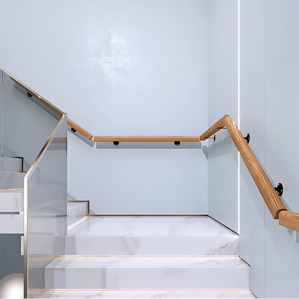 Guardrail di sicurezza antiscivolo in legno per interni ed esterni, per corridoi, loft, patii, asili, 3.28ft / 100 cm, soluzione di supporto per bambini e animali domestici