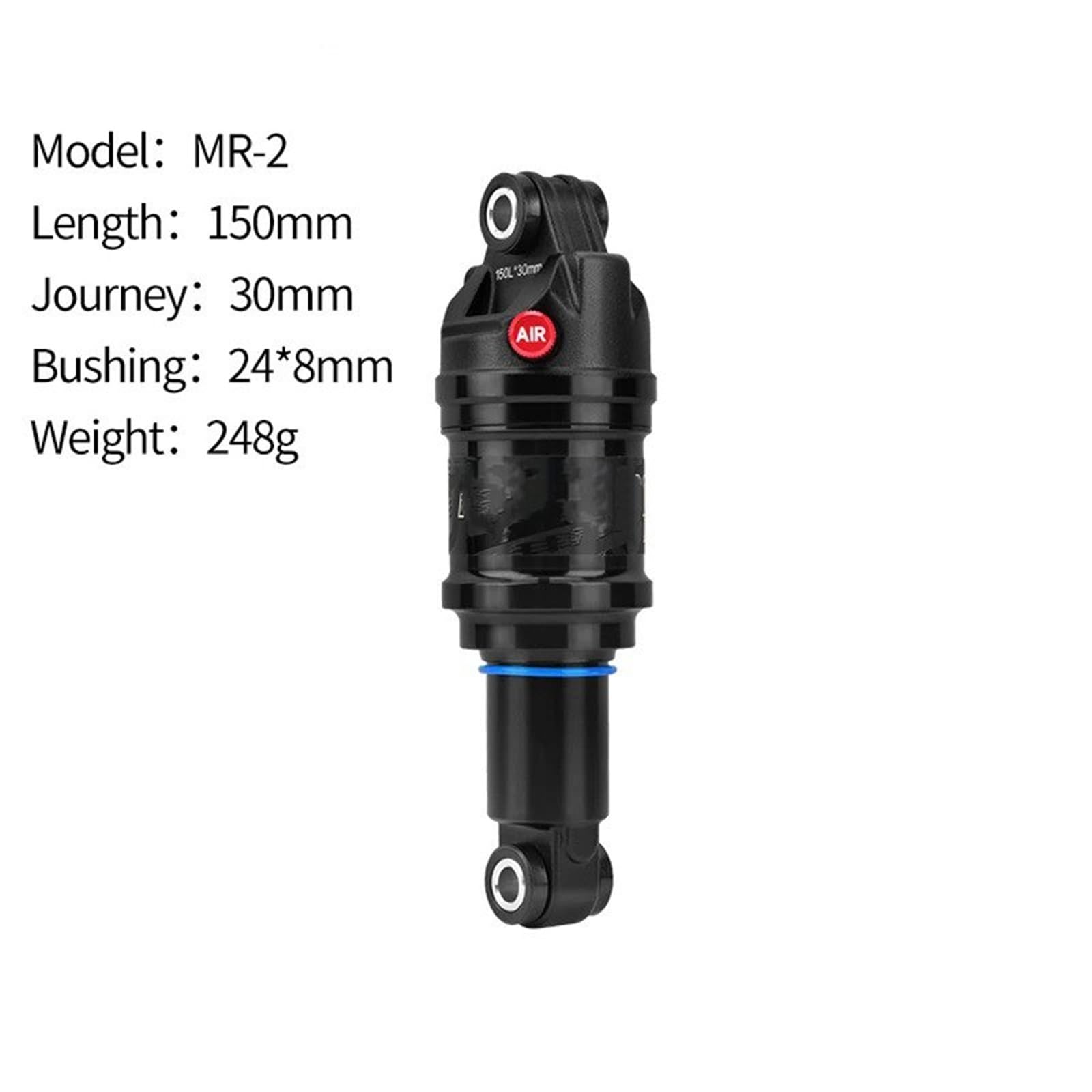 suspensión neumática trasera amortiguadores Amortiguador De Aire Para Bicicleta De Montaña, De Aleación De Aluminio, Ajustable, De 165 Mm Y 190 Mm.(165mm)