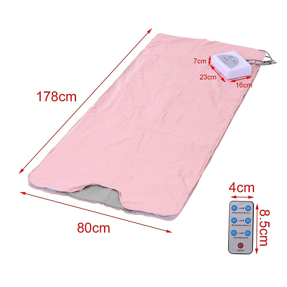 Manta digital de sauna de infrarrojos lejanos, calefacción de 2 zonas para terapia de desintoxicación, dispositivo de belleza para spa en casa, hecha de material Oxford