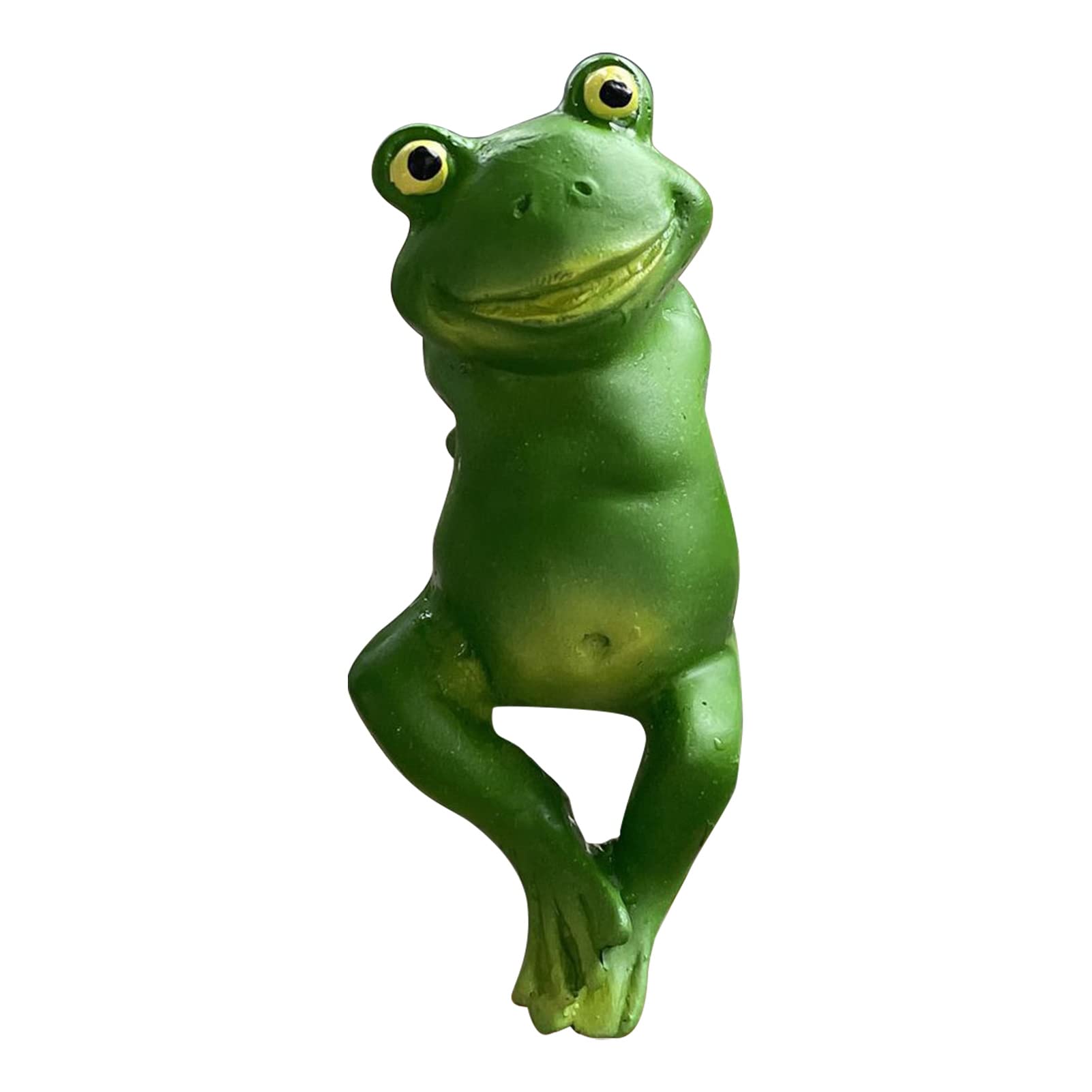 cypreason Planter Hanger Frogs,Resin Animal Flower Pot Hugger - Creative 3D Craft Frog Figurines Climbing Decoration, Animal Ornaments for Desk Home Garden Pot Decor