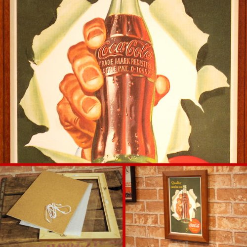 Amazon.co.jp: 【復刻ポスターとB5フレームセット】 コカコーラ ボトル  