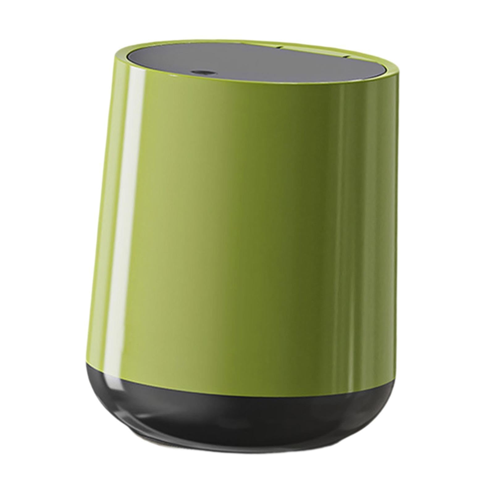 Press Type Trash Can Portable Countertop Trash Can for Dresser Desk Tabletop Green-image-17