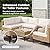 Devoko Patio Furniture Set,7 Pieces Outdoor Wicker Sectional Couch with Thick Cushions &Glass Tabletop, PE Rattan Backyard Conversation Sofa with Coffee Table for Deck, Porch