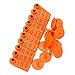 BQLZR Orange 1-100 Number Plastic Livestock Ear Tag Animal Tag for Goat Sheep Pig Pack of 100