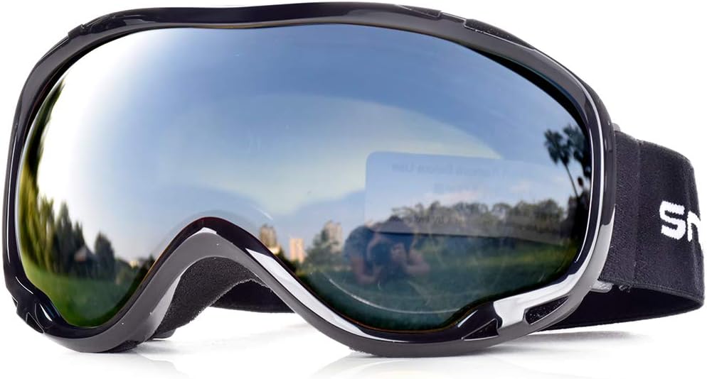 Ski Goggles Over Glasses-Ski Snowboard Snowmobile Goggles for Men Women Adult, Anti Fog 100% UV Protection