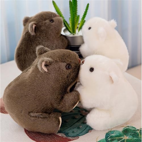 TOPLITHE Niedliches Wombat Plüschtier, Kuscheliges Wombat Plüschtier Weiches Kuscheltier Geschenk for Kinder Jungen Mädchen Geburtstag, Weihnachten(Brown,18CM/7IN)