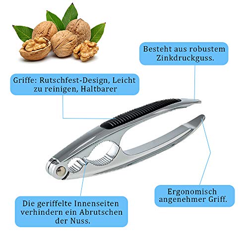 Nutcracker for Walnuts,Tool for Nuts, Nutcracker Kitchen Tool, Sturdy Nutcrackers Opener Tool Walnuts Pecan Nut, Hazelnuts, Almonds Brazil Nuts Or Other Nuts - Image 4