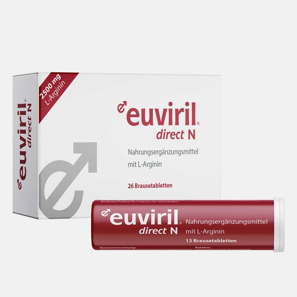 direct N – Hochdosiertes L-Arginin (2500mg) Brausetabletten für den Mann – Zur gezielten Unterstützung bei Bedarf – Schnelle Aufnahme & gute Verträglichkeit – 26 Brausetabletten