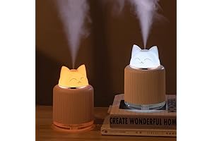 Mini Humidifier: Cute Cat Mist Humidifier for Kids Bedroom, Small Ultrasonic...