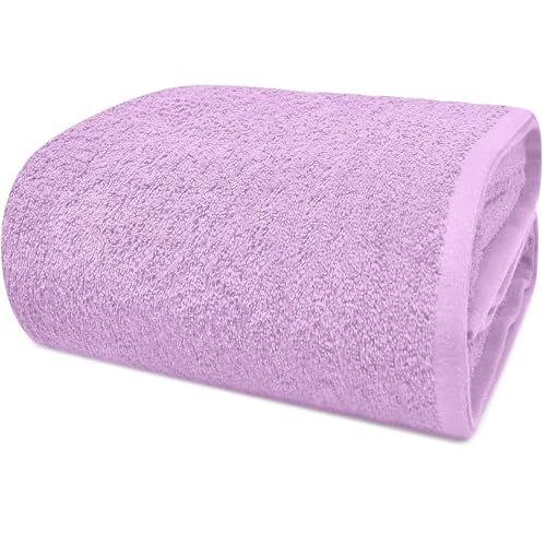 DAN RIVER Pack of 1 Bath Sheet 40x80 Inches, XL Towels Oversized for Adults, Fluffy and Soft Plush Towels - Lavender