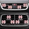 Bow Car Vent Clips,6 Pcs Pink Bow Cars Air Freshener,Perfume Diffuser,Cute Cars Air Freshener Vent Clips,Car Interior Decor Charm Accessories #3