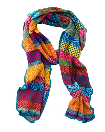 Invero, Muster Schal Flora, 100% Baumwolle (Bunt)