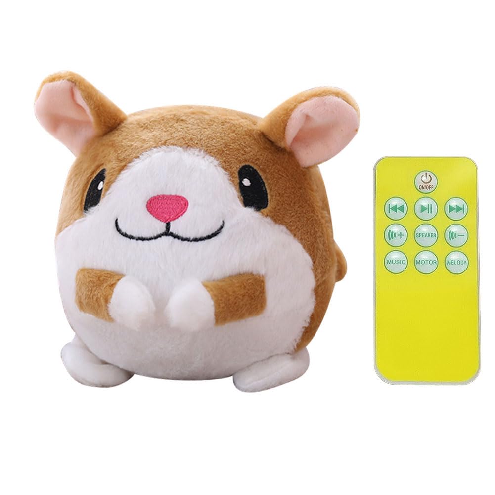 RuiDay Bouncing Piggy Dog Toy, Active Moving Pet Plush Toy Interactive Dog Toys