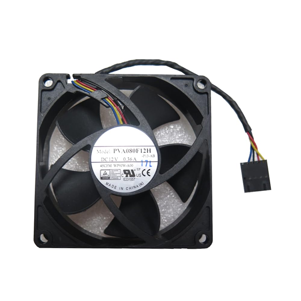 Wentylator chłodzący dla DELL Precision 5820 7820 wieża 0WP9JW WP9JW-A00 PVA080F12H-P13-AB kompatybilny DFB762012PS0T AFC0812DD DC12V 0.36A 80x80x20mm nowość