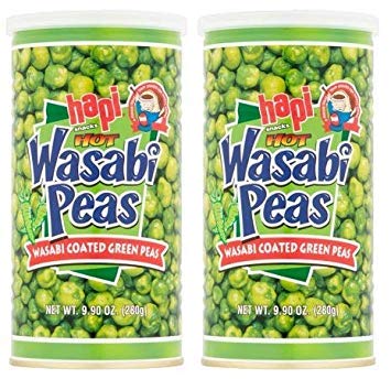 Hapi Snacks Wasabi Peas, Hot, 9.9 Oz (Pack of 2)