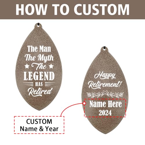 Image of ASTARIN Personalized Happy Retirement Gift, Custom Name Retirement Wind Chimes for Women Men, 35 inch Large Deep Tone Wind Chime Retire Gifts for Co-Workers Boss Friends Parents