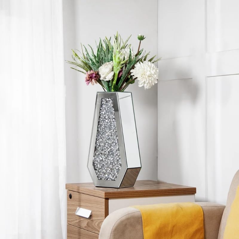 LINEA grote zilver grijze bloemenvaas boeket vaas voor binnen 50cm LINEA grote zilver grijze bloemenvaas boeket vaas voor binnen 50cm