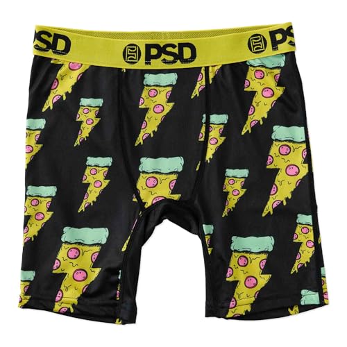 Image of PSD Youth Boy's Underwear - Pizza Power Youth Boxer Briefs with Fun Print Designs - Comfortable Boxers for Boys, Medium