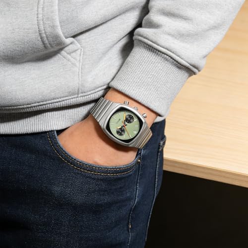 Image of CILOA Mens Watches Chronograph Stainless Steel Waterproof Date Analog Business Fashion Wristwatch for Men