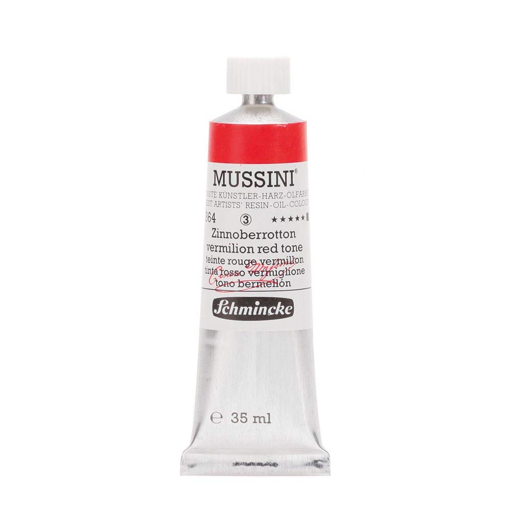 Schmincke Mussini Resin Oil Color - Vermillion Red Tone 35ml