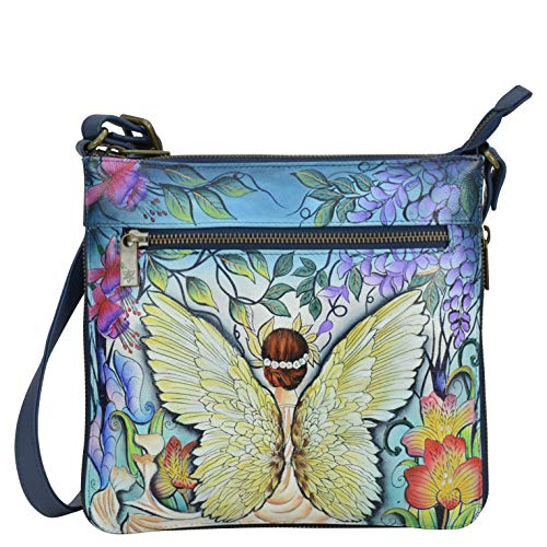 Image of Anuschka Women's Leather Crossbody Bag - Hand-Painted Genuine Leather Handbag with Adjustable Strap for Everyday Use - 550