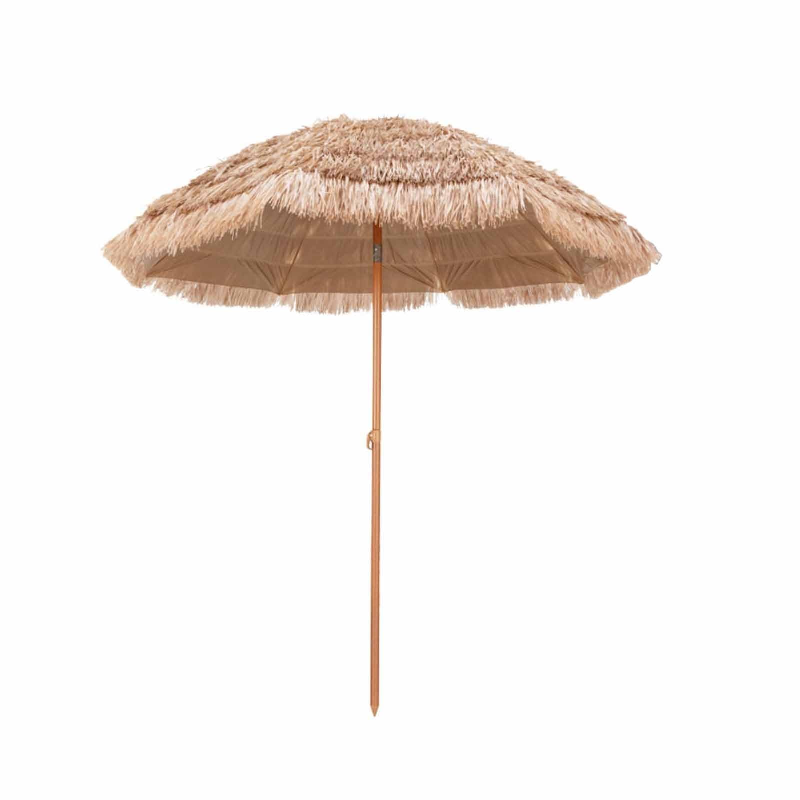 Bardzo duży i pogrubiony parasol z imitacją słomy o długości 2,7 m, odkryty basen i parasol przeciwsłoneczny na plażę, obrót o 360 stopni, łatwa regulacja kąta nachylenia.