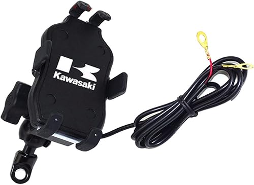 ORSQU Para Kawasaki Z800 Z900 Z1000SX motocicleta soporte de teléfono móvil GPS Soporte de montaje de teléfono (color  con espejo USB)