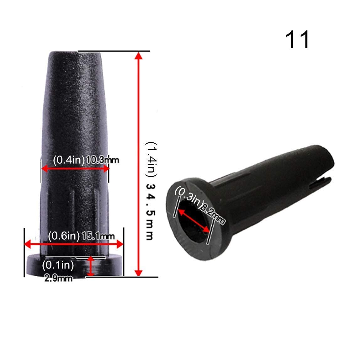 2" 50 mm Lenkrollen, Lenkrollen, PVC-Räder mit Bremse, Schwerlast-Möbelrollen, Ersatzrollen, Vorbaugröße 8 x 38 mm, Belastung 120 kg, 4 Stück, Schwarz
