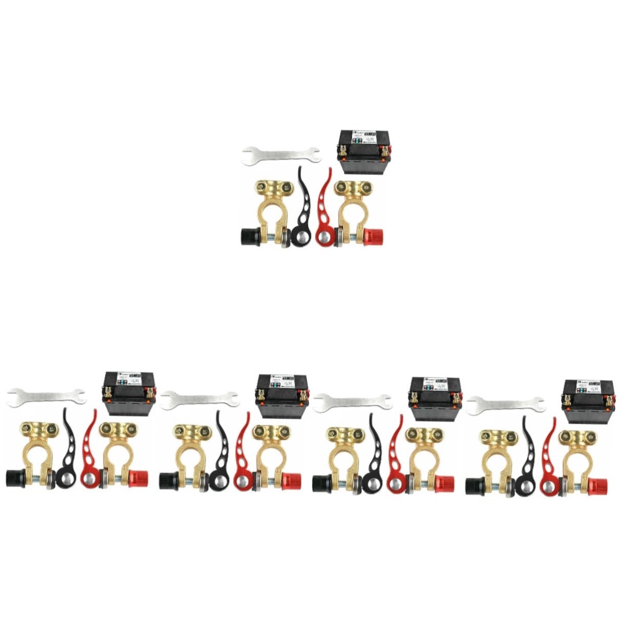 Adaptador 5 Sets Battery pile head iron Stainless steel Car Battery Adapter Batterys