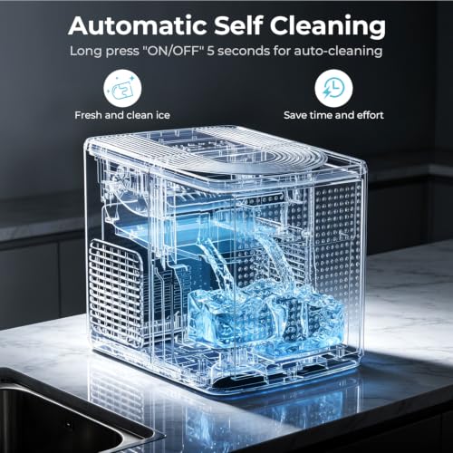 Image of Antarctic Star Bullet Ice Maker Countertop, 9 Ice Fast in 6mins, 27lbs /Day