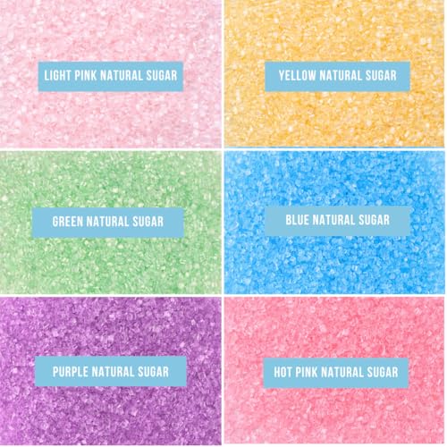 Image of Sweets Indeed Dye Free Sugar Sprinkles, Pastel 6 Cell Edible Sprinkle Mix Perfect for Spring Cake Decorations Baking Ice Cream Cookies Cupcake Topper (Pastel Sugar)