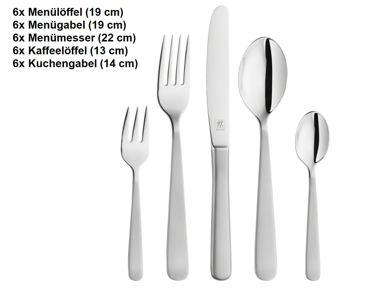 ZWILLING Trend Besteck Set, 30-teilig, Für 6 Personen, 18/10 Edelstahl/Hochwertiger Klingenstahl [plastikfreie Verpackung]