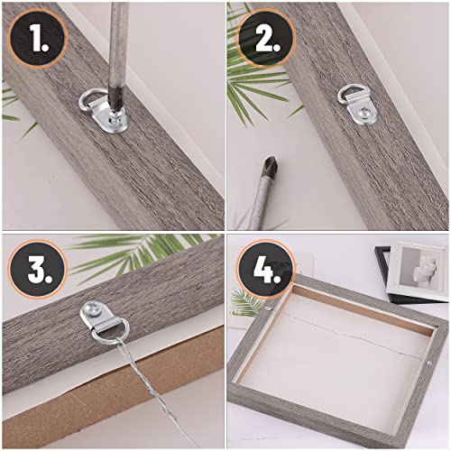 Image of Mr. Pen- Picture Hanging Kit, 220 pcs, Silver, Assorted Hooks, Nails | Sawtooth Hangers, D-Rings, Steel Wire, Ring Hooks, Home Wall Mount Hardware for Frames, Canvas, Decor