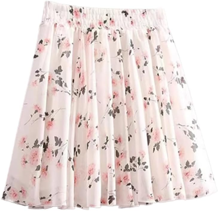 LIXINGHEITANG Elastic Waist Skirt Summer Chiffon Short Plus Size Womens Small Shorts