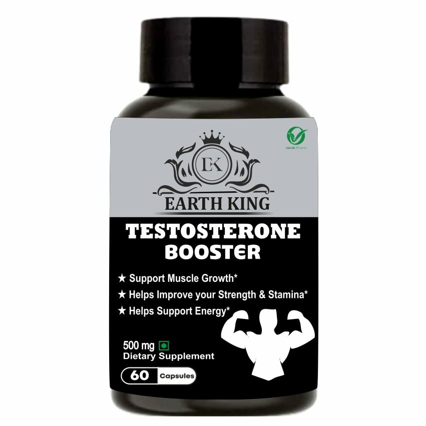 EARTH KING Testosterone Booster Capsule for Men & Women – 500mg 60 Capsules (Pack of 1) EARTH KING Testosterone Booster Capsule for Men & Women – 500mg 60 Capsules (Pack of 1)