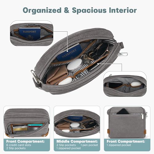 Image of Anti Theft Crossbody Bag for Women, RFID Blocking Travel Purse Slash Proof | CHUNLI Pickpocket Proof Crossbody Bags, Travel Purse Bag with Lockable Zippers & Slash Resistant Strap