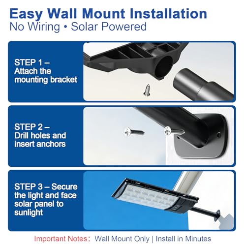 Sinpbw Solar Commercial Street and Area Lighting Fixture, Outdoor LED Security Lamp for Parking Lots, Roads, Pathways 6 Packs - image 6