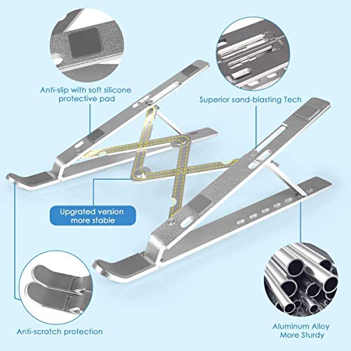 image for ZHUOEN 2020 Laptop Stand, 7-Angles Adjustable Computer Tablet Stand, P