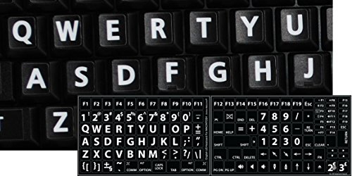 Pegatinas para teclado Mac en inglés US con letras grandes miniatura 5